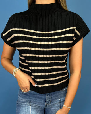City Lines Ribbed Striped Sweater Top - All About You