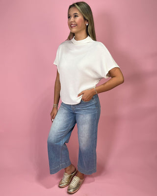 Cloud Nine Ivory Waffle Knit Top - All About You