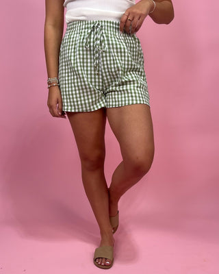Clover Cutie Green Gingham Shorts - All About You Boutique & Gifts