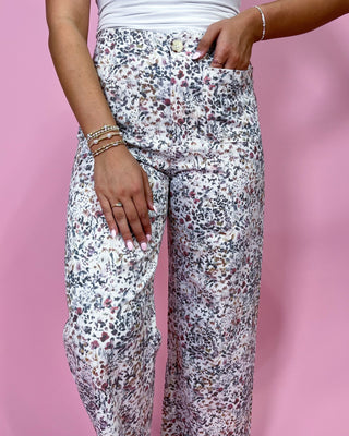 Coffee Run Cutie Floral Straight Leg Jeans - All About You