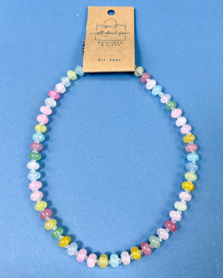 Colorful Pastel Beaded Necklace - All About You