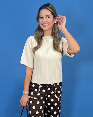 Creamy Days Seamless Short Sleeve Knit Top - All About You