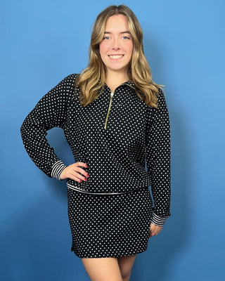 Dots & Stripes Forever Half Zip Skort Set - All About You