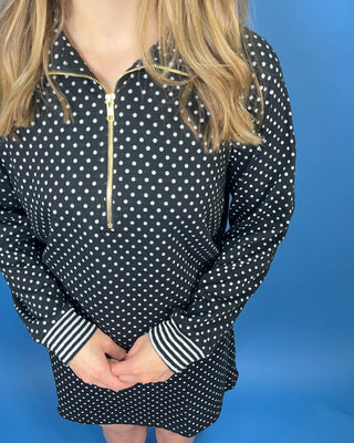 Dots & Stripes Forever Half Zip Skort Set - All About You
