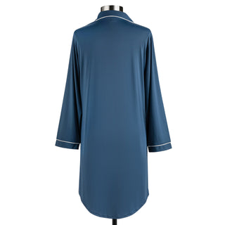 Blue nightshirt on a mannequin with a white background