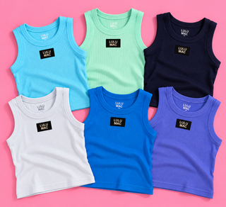 soft ribbed knit fabric and a classic sleeveless silhouette, this versatile tank