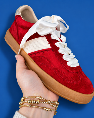 The Cherry Pop Suede Sneaker