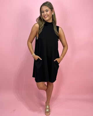 Effortlessly Elegant Black Sleeveless Dress - All About You