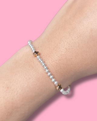 Enewton Gold Cross 3mm Pearl Bracelet - All About You