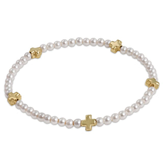 Enewton Gold Cross 3mm Pearl Bracelet - All About You