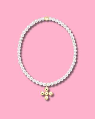 Enewton Pearl 3mm Bracelet 4mm Cross - All About You
