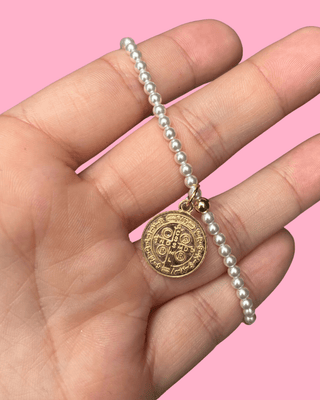 Enewton Pearl 3mm Bracelet Blessing Gold Disc - All About You