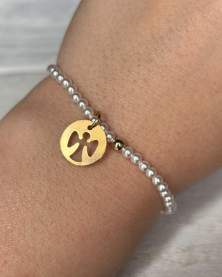 Enewton Pearl 3mm Bracelet Guardian Angel Disc - All About You