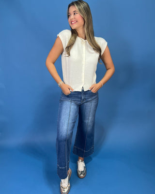 Everyday Simple Sleeveless Button Knit Top *More Colors* - All About You