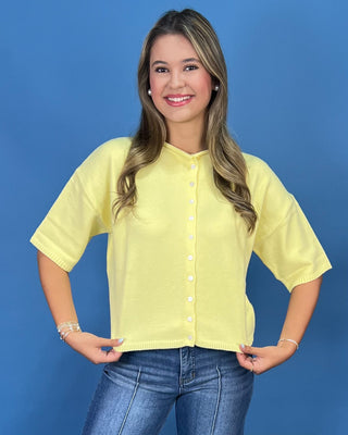 Fresh Squeeze Yellow Button Up Top - All About You