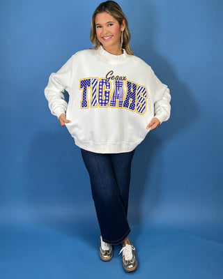 Geaux Tigahs Vintage Mock Neck Graphic Sweatshirt - All About You