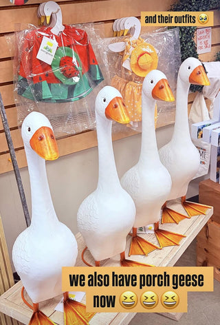 Giddy The Goose Metal Porch Statue - All About You