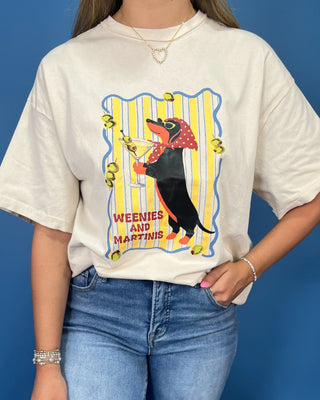 Happy Hour Weenies & Martinis Back Seam Graphic Top - All About You