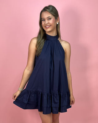 Head Turner Navy Halter Top Dress - All About You Boutique & Gifts