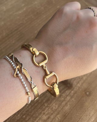 Horse Bit Gold Tone Bracelet - All About You
