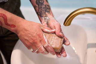 This 8.8 oz moisturizing soap features grapeseed oil, glycerin, and luxurious fragrance.