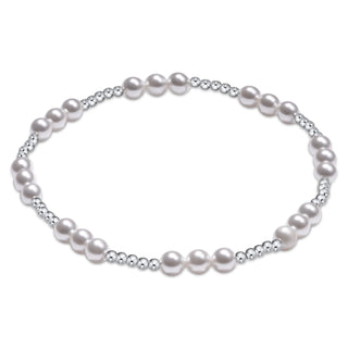 Shop the Joy Pearl 4mm Sterling Bracelet featuring elegant white pearl clusters and polished sterling silver beads. Perfect for everyday wear and gifting.
