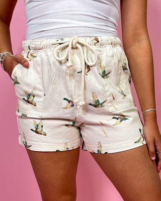 Lake Day Duck Print Drawstring Shorts - All About You Boutique & Gifts