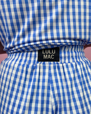 Lulu Mac Breezy Blue Gingham PJ Set - All About You