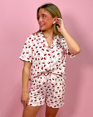 Lulu Mac Cherry Blossom Short PJ Set - All About You