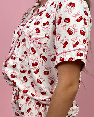 Lulu Mac Cherry Blossom Short PJ Set - All About You