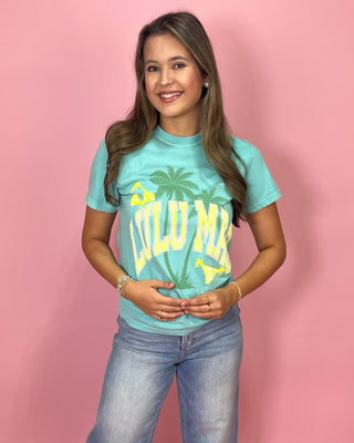 Lulu Mac Coastal Lime Blue Top - All About You Boutique & Gifts