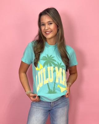 Lulu Mac Coastal Lime Blue Top - All About You Boutique & Gifts