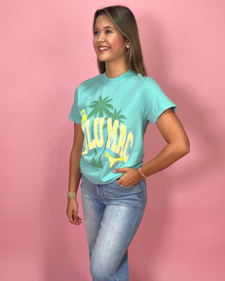 Lulu Mac Coastal Lime Blue Top - All About You Boutique & Gifts