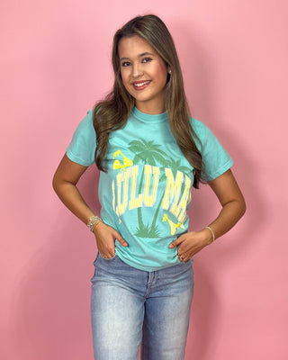 Lulu Mac Coastal Lime Blue Top - All About You Boutique & Gifts