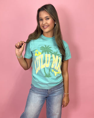 Lulu Mac Coastal Lime Blue Top - All About You Boutique & Gifts