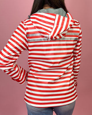 Lulu Mac Coastal Red Stripe Raincoat - All About You Boutique & Gifts