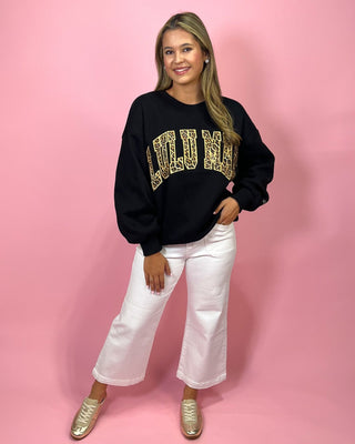 Lulu Mac Fierce & Cozy Black Crewneck - All About You