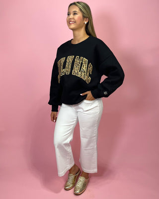 Lulu Mac Fierce & Cozy Black Crewneck - All About You