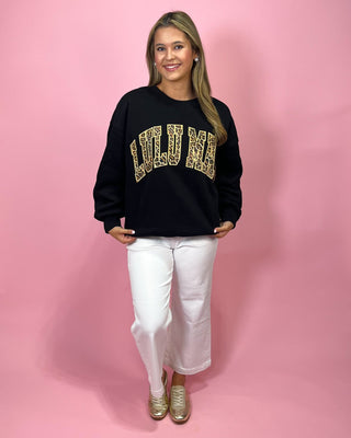 Lulu Mac Fierce & Cozy Black Crewneck - All About You