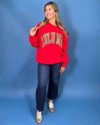 Lulu Mac Leopard Love Embroidered Crewneck *More Colors* - All About You