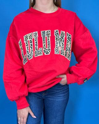 Lulu Mac Leopard Love Embroidered Crewneck *More Colors* - All About You