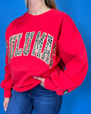 Lulu Mac Leopard Love Embroidered Crewneck *More Colors* - All About You