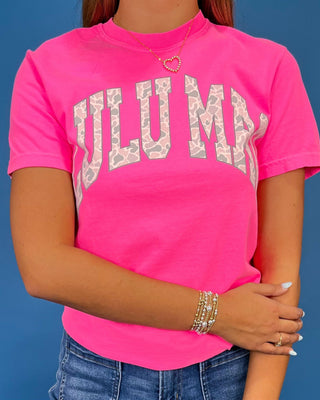 Lulu Mac Neon Pink & Camo Signature Top - All About You