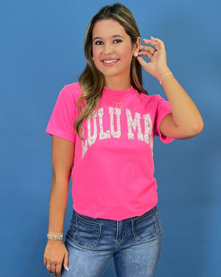 Lulu Mac Neon Pink & Camo Signature Top - All About You