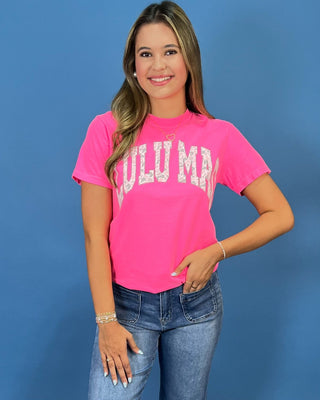 Lulu Mac Neon Pink & Camo Signature Top - All About You