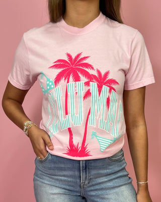 Lulu Mac Pink Palm Paradise Top - All About You Boutique & Gifts