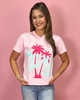 Lulu Mac Pink Palm Paradise Top - All About You Boutique & Gifts
