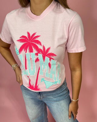 Lulu Mac Pink Palm Paradise Top - All About You Boutique & Gifts