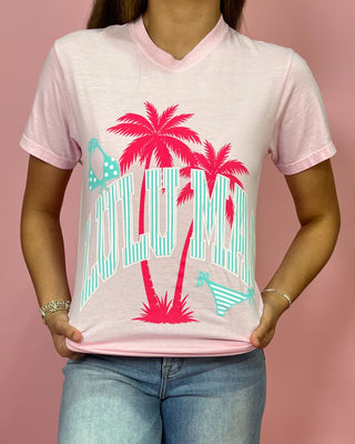 Lulu Mac Pink Palm Paradise Top - All About You Boutique & Gifts