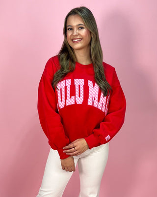 Lulu Mac Pretty in Gingham Red Sweatshirt - All About You Boutique & Gifts